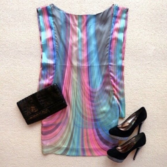 Elizabeth and James Dresses & Skirts - Elizabeth & James Colorful Silk Mini Dress COPY